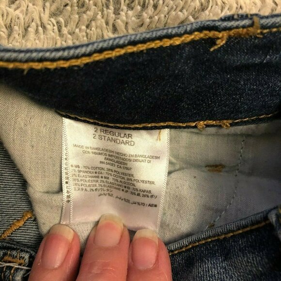 Old Navy Rock Star High Rise Distressed Jeggings Sz 2 - Picture 9 of 9